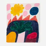 Carol Summers, Burning Mountain, 1985, woodcut in colors