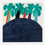 Carol Summers, Family Portrait By the Sea, 1981, woodcut in colors