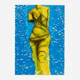 Nine Views of Winter (7) by Jim Dine, 1985, woodcut in colors, sold Dec 2024
