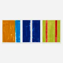 Coda by Günther Förg, 1996, etching in colors, sold Dec 2024