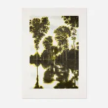 April Gornik, Light and Trees, 1998, etching in colors