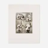 Henry Moore, Reclining Figure and Mother and Child Studies, 1977, lithograph in colors