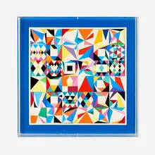 Yaacov Agam, Untitled (Construction), c. 1981, mixed media construction on board in Plexiglas