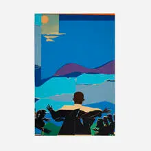 Martin Luther King, Jr. - Mountain Top by Romare Bearden, 1968, screenprint in colors on board, sold Dec 2024