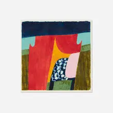 Kulu by Carol Summers, 1980, woodcut in colors, sold Dec 2024
