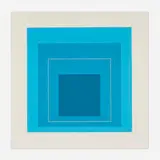 Josef Albers, WLS XIII (from the White Line Squares, Series II portfolio), 1966, lithograph in colors on Arches