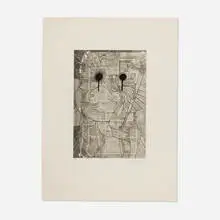 Untitled (from The Geldzahler portfolio) by Jasper Johns, 1998, etching on Hahnemühle, sold Dec 2024