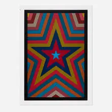 Five Pointed Star with Color Bands by Sol LeWitt, 1992, screenprint in colors on Arches Cover, sold Dec 2024