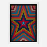 Sol LeWitt, Five Pointed Star with Color Bands, 1992, screenprint in colors on Arches Cover