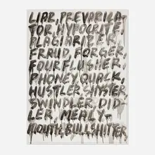 Mel Bochner, Liar, 2008, etching and aquatint on Japanese surface Gampi