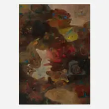 Sidney Gross, Amorphic / Dusky #268, 1953, oil on canvas