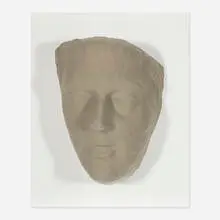 Gaylen Gerber, Support, painted papier-mâché mask from the Bayerische Staatsoper c. 1950s