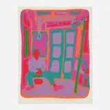 Clayton Pond, On the Subway, 1965, screenprint in colors on Strathmore