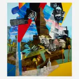 Peter Nadin, The View XXIV (The Tower of Babel), 1988, mixed media on canvas