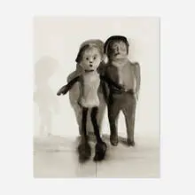 Ellen Phelan, Baby and Pierre, 1985, gouache on paper