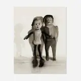 Ellen Phelan, Baby and Pierre, 1985, gouache on paper