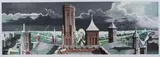 Richard Haas, View of the Mall from a Castle Tower, Color lithograph