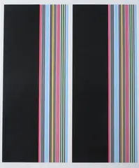 Untitled by Gene Davis, Color screen print, sold Feb 2010