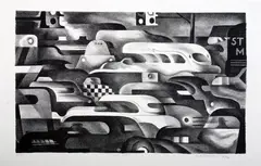 Benton Murdoch Spruance, Traffic Control, Lithograph