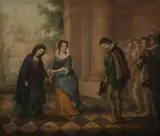 Continental School, The Introduction, THE INTRODUCTION, oil on canvas