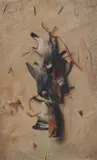 Edouard Quitton, Sparrow and Song Birds, Oil on panel