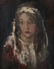 Portrait of a Woman by Aurel Naray, Oil on canvas, sold Feb 2010