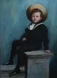 J. Shields, Portrait of a Young Boy in Sailor Suit, Oil on canvas