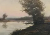 Edgar Nye, River Landscape at Dawn