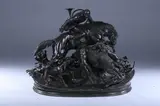 Boar Hunting by Jules Moigniez, Bronze, signed J, sold Feb 2010