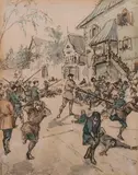 Apollinary Vasnetsov, The Insurrection, Watercolor