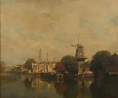 Johannes Christiaan Karel Klinkenberg, View of Delft, Oil on canvas