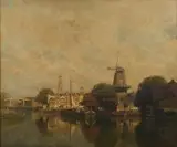 View of Delft by Johannes Christiaan Karel Klinkenberg, Oil on canvas, sold Feb 2010