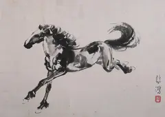 Untitled by Xu Beihong, HORSE, ink on paper, signed and sealed, offered Apr 2010