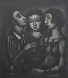 Georges Rouault, Augures (From Miserere), AUGURES (FROM MISERERE), etching and aquatint