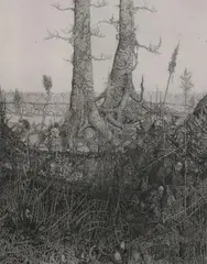 Mark Leithauser, The Journey Is the Teacher, Etching