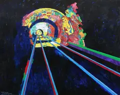 Tunnel by Jack Perlmutter, Oil on board, sold Apr 2010