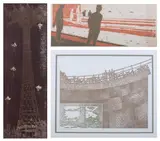 Jack Perlmutter, Under the Bridge, BOWLING and PARACHUTE JUMP: THREE WORKS, signed, titled and numbered in pencil lower margin