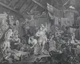 William Hogarth, Strolling Actresses Dressing in a Barn