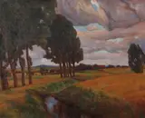 Wooded Landscape by Continental School, Oil on canvas, sold Apr 2010