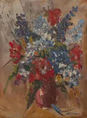 Jan Kelderman, Floral Still Life, Oil on canvas
