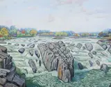 American School, The Potomac River at Great Falls, VIRGINIA, oil on canvas