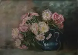 Still Life with Gerber Daises by American School, STILL LIFE WITH GERBER DAISES, oil on canvas, offered Apr 2010