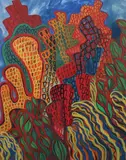Corinne Davidov, Gramercy Park, Gouache