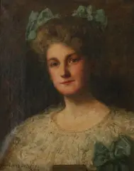 Percival De Luce, Portrait of Florence Provost Clarendon, Oil on canvas