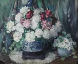 Everett Lloyd Bryant, Still Life with Floral Arrangement, Oil on canvas