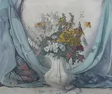 Everett Lloyd Bryant, Still Life with Flowers in a Pitcher, Oil on canvas
