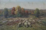 George Arthur Hays, Sheep in Pasture, Oil on canvas