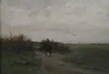 Charles P. Gruppé, Horse and Rider in Dutch Landscape