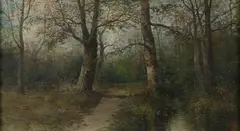 Henry A Duessel, Wooded Landscape, Oil on canvas