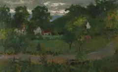 Bernard Lennon, The Bend in the Road, Oil on canvas